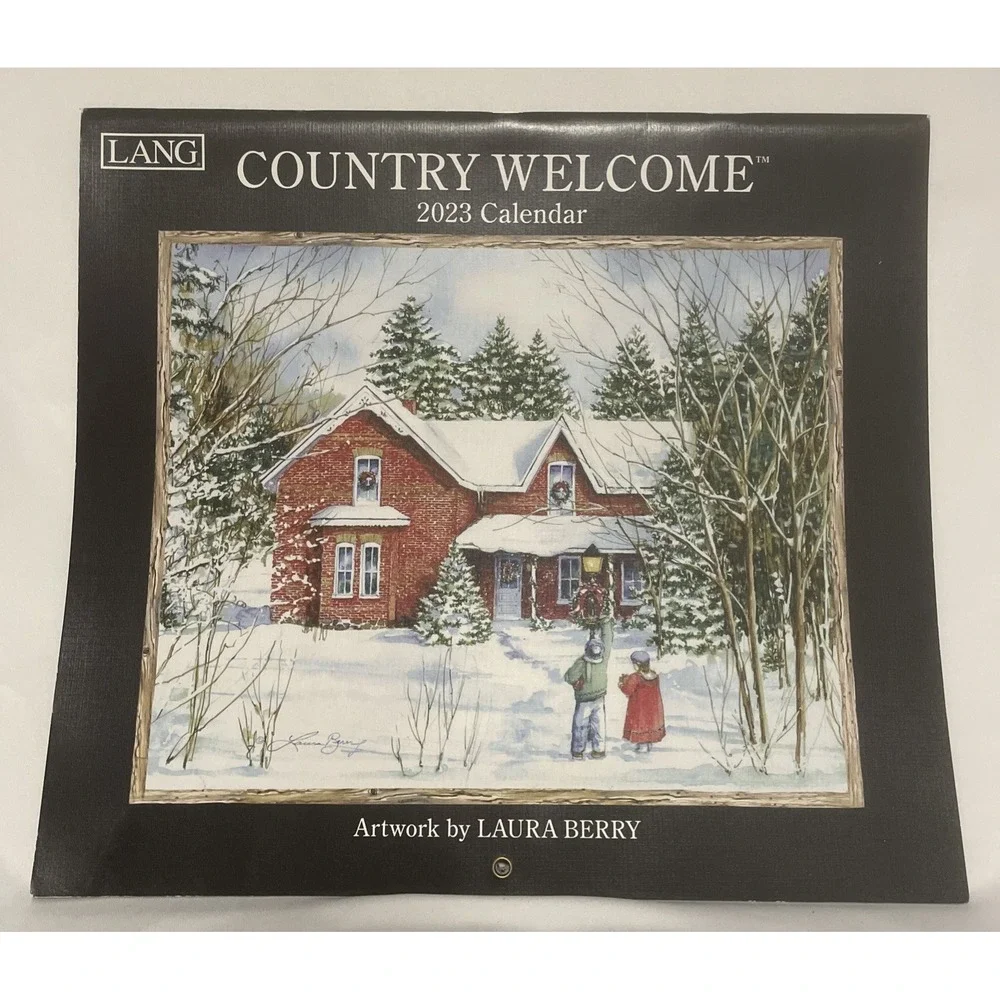 Lang 2023 Country Welcome Calendar Artwork by Laura Berry Excellent Condition